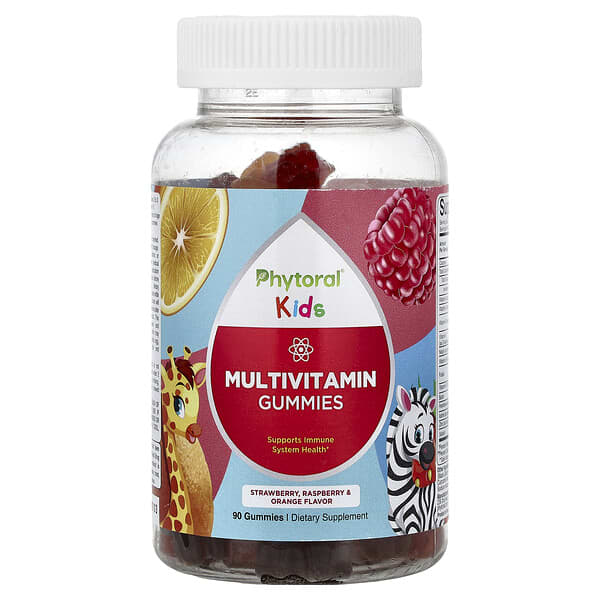 Phytoral, Kids, Multivitamin Gummies, Strawberry, Raspberry & Orange, 90 Gummies