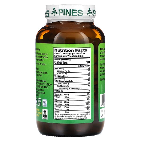 Alternative view of Pines International, Barley Grass, 500 Tablets