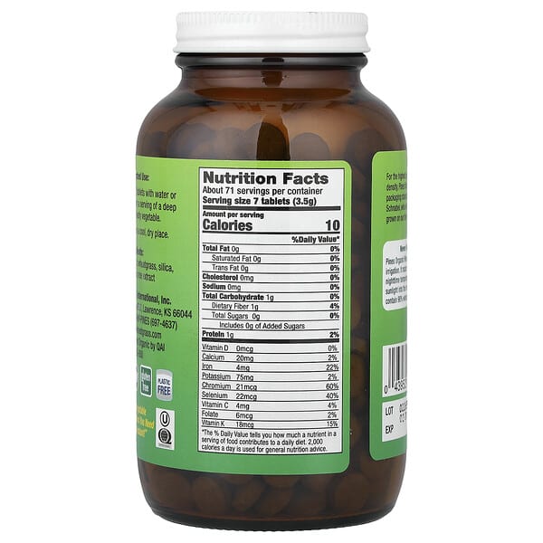 Alternative view of Pines International, Wheat Grass, 500 Tablets