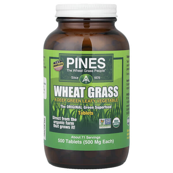 Pines International, Wheat Grass, 500 Tablets