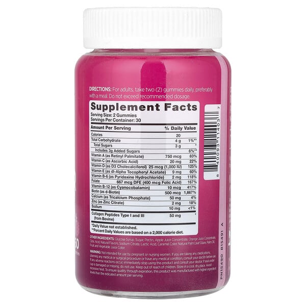 Alternative view of Pink, Multi For Her + Collagen Gummies, Natural Mixed Berry, 60 Gummies