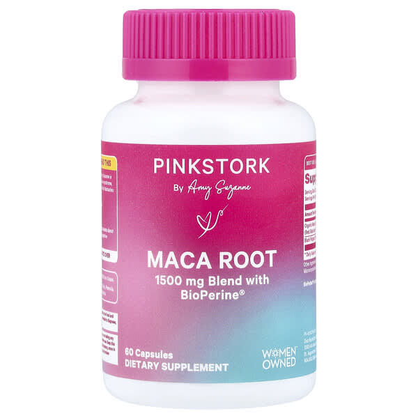 Pink Stork, Maca Root, 60 Capsules