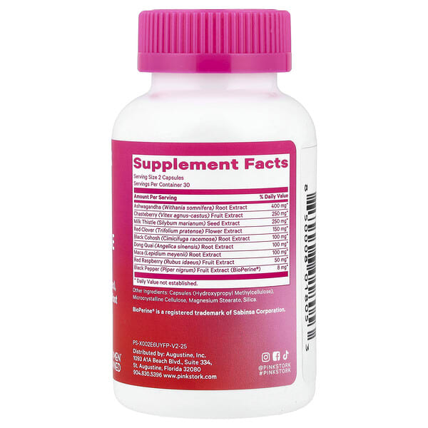 Alternative view of Pink Stork, Menopause Support, 60 Capsules