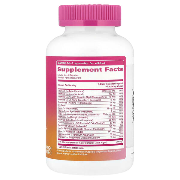 Alternative view of Pink Stork, Total Prenatal + DHA, 180 Capsules