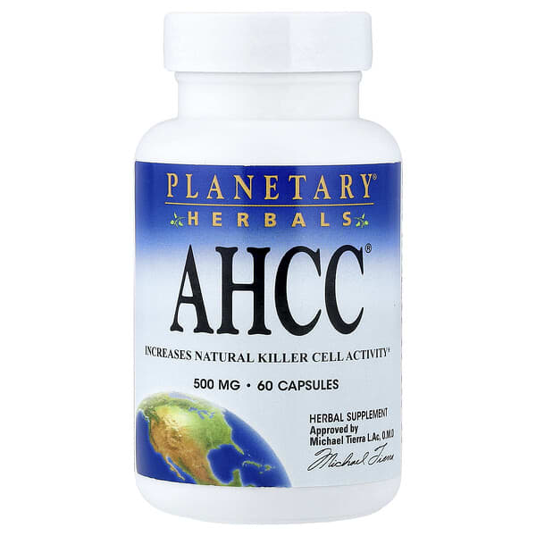 Planetary Herbals, AHCC®, 500 mg, 60 Capsules
