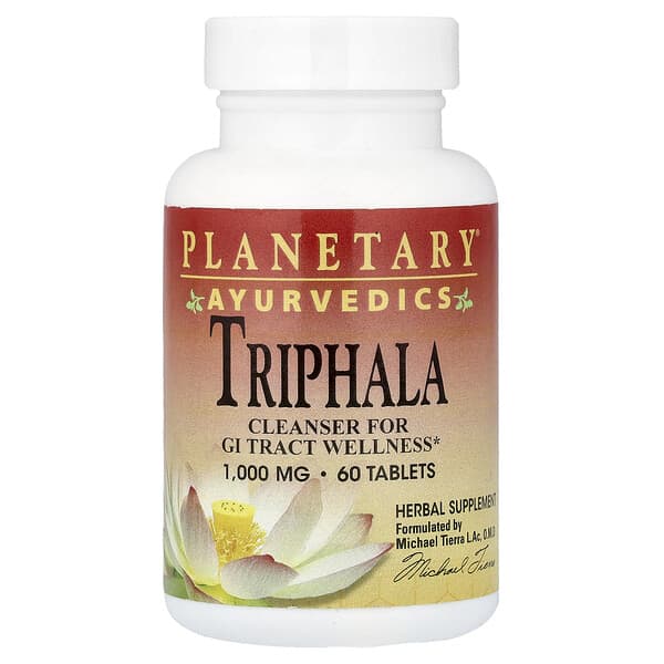 Planetary Herbals, Ayurvedics, Triphala, 60 Tablets 4 Planetary Herbals, Ayurvedics, Triphala, 60 Tablets