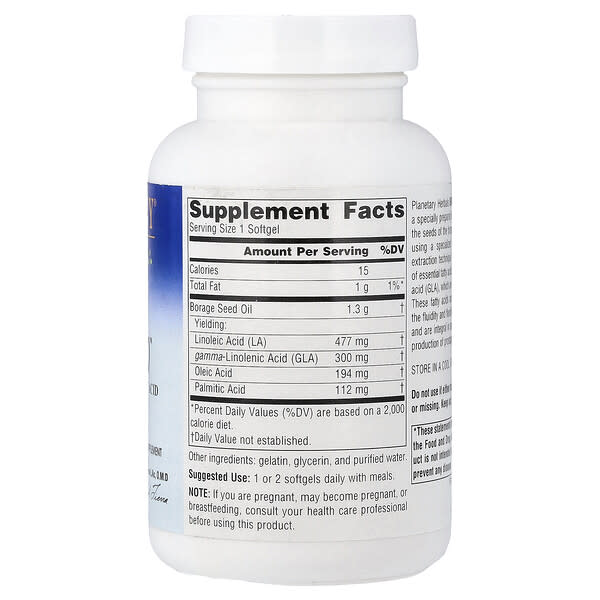 Alternative view of Planetary Herbals, Borage Super GLA 300™, 1,300 mg, 60 Softgels