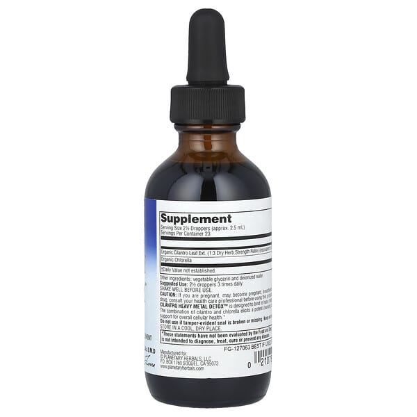 Alternative view of Planetary Herbals, Cilantro Heavy Metal Detox™ with Chlorella , 2 fl oz (59.14 ml)
