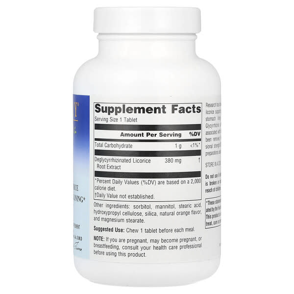 Alternative view of Planetary Herbals, DGL, 380 mg, 100 Chewable Tablets