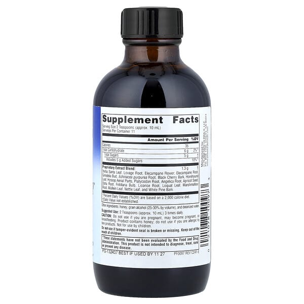 Alternative view of Planetary Herbals, Dr. Tierra's Wild Cherry Bark Syrup™, 4 fl oz (118.28 ml)