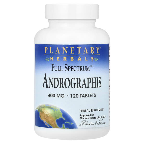 Planetary Herbals, Full Spectrum™ Andrographis, 400 mg, 120 Tablets