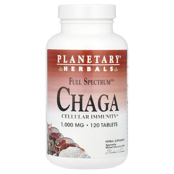 Planetary Herbals, Full Spectrum™ Chaga, 120 Tablets