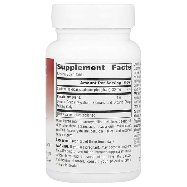 Alternative view of Planetary Herbals, Full Spectrum™ Chaga, 30 Tablets