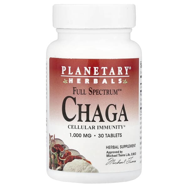 Planetary Herbals, Full Spectrum™ Chaga, 30 Tablets