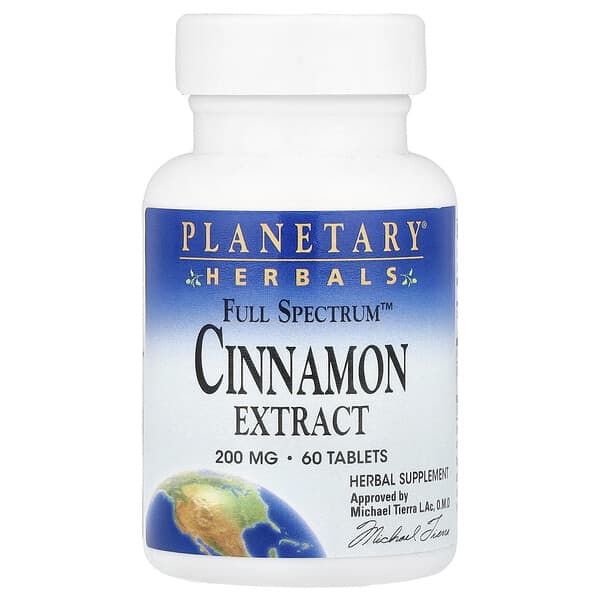 Planetary Herbals, Full Spectrum™ Cinnamon Extract, 60 Tablets