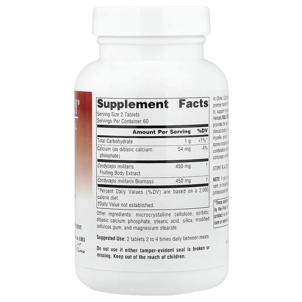 Alternative view of Planetary Herbals, Full Spectrum™ Cordyceps 450™, 120 Tablets