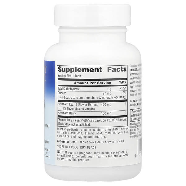 Alternative view of Planetary Herbals, Full Spectrum™ Hawthorn Extract, 60 Tablets