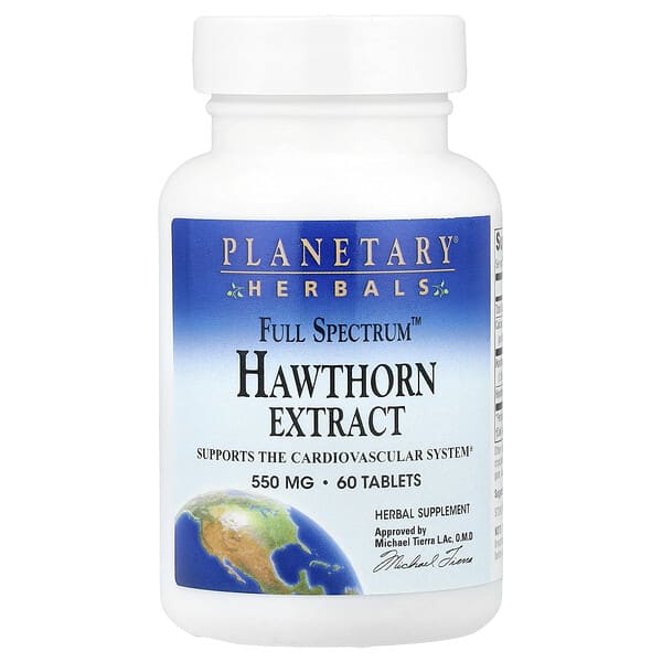 Planetary Herbals, Full Spectrum™ Hawthorn Extract, 60 Tablets