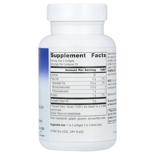 Alternative view of Planetary Herbals, Full Spectrum™ Pumpkin Seed Oil, 1,000 mg, 45 Softgels