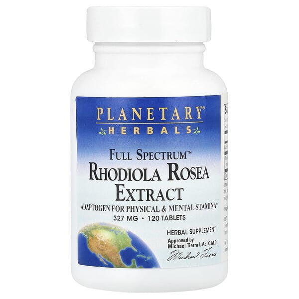 Planetary Herbals, Full Spectrum™ Rhodiola Rosea Extract, 120 Tablets (327 mg per Tablet)