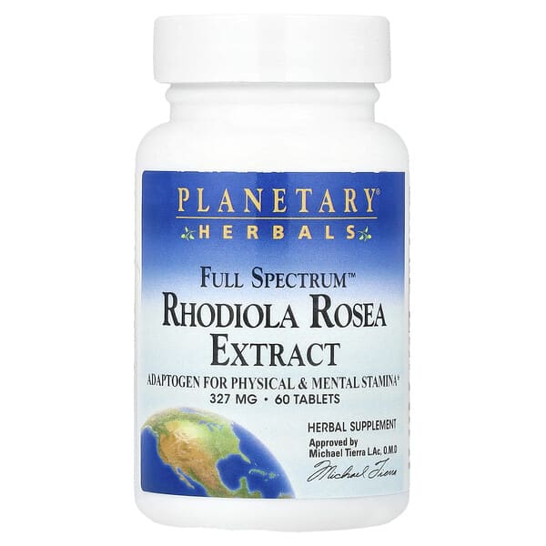 Planetary Herbals, Full Spectrum™ Rhodiola Rosea Extract, 60 Tablets (327 mg Per Tablet)