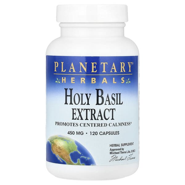 Planetary Herbals, Holy Basil Extract, 450 mg, 120 Capsules
