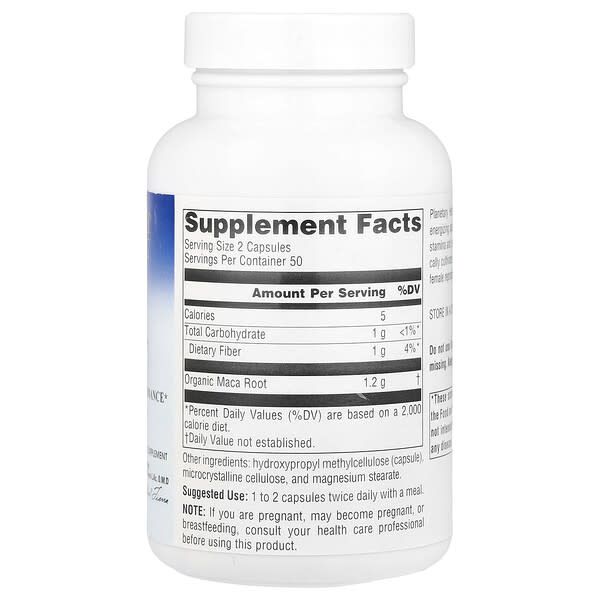 Alternative view of Planetary Herbals, Maca Supreme™, 600 mg , 100 Capsules