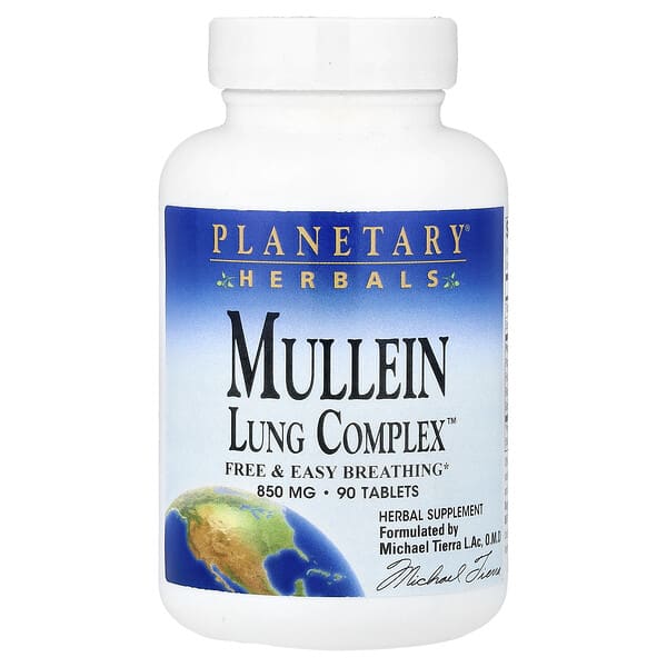 Planetary Herbals, Mullein, Lung Complex™, 90 Tablets
