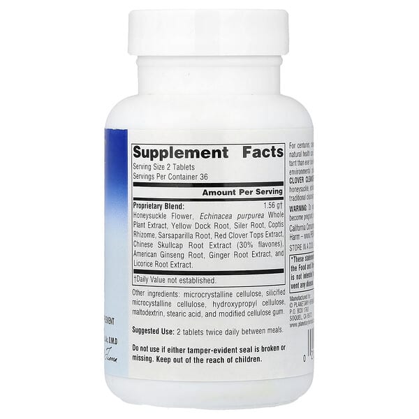 Planetary Herbals, Red Clover Cleanser™, 72 Tablets 2 Planetary Herbals, Red Clover Cleanser™, 72 Tablets - Ảnh 2
