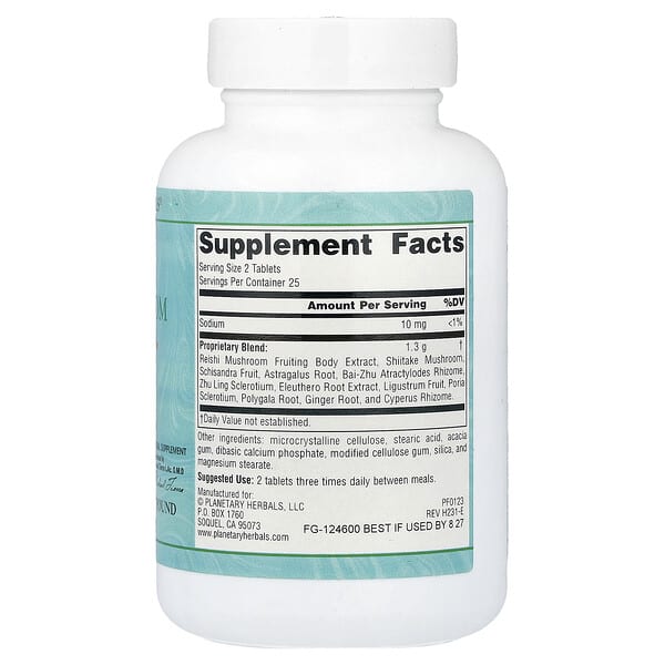 Alternative view of Planetary Herbals, Reishi Mushroom Supreme™, 50 Tablets