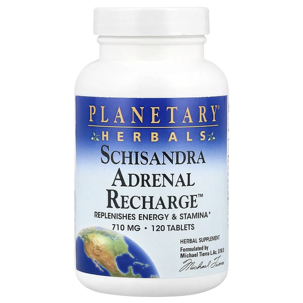 Planetary Herbals, Schisandra Adrenal Recharge™, 120 Tablets 4 Planetary Herbals, Schisandra Adrenal Recharge™, 120 Tablets