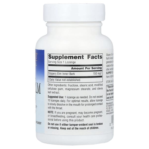 Alternative view of Planetary Herbals, Slippery Elm Lozenges, Unflavored, 150 mg, 100 Lozenges