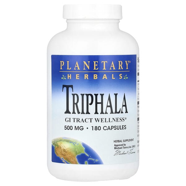 Planetary Herbals, Triphala, 180 Capsules (500 mg per Capsule)