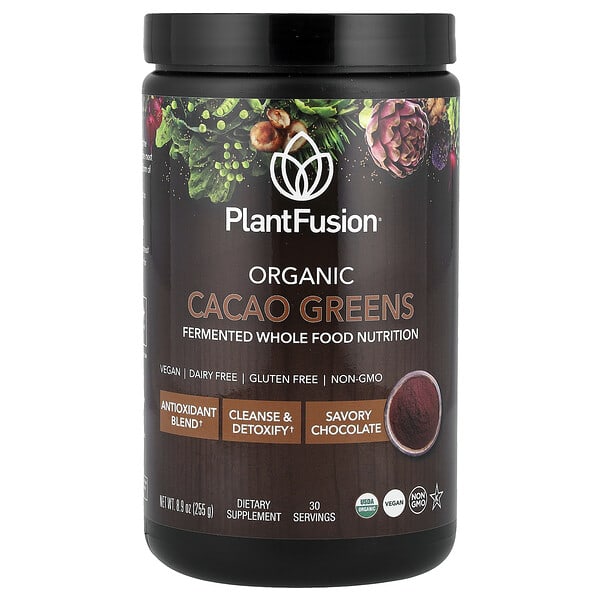 PlantFusion, Organic Cacao Greens, 8.9 oz (255 g)
