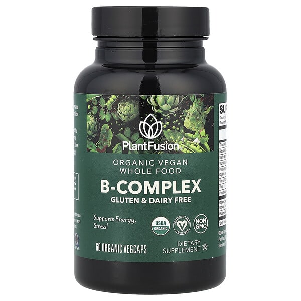 PlantFusion, Organic Vegan B-Complex, 60 Organic VegCaps