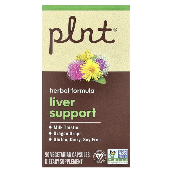 Plnt, Liver Support, 90 Vegetarian Capsules