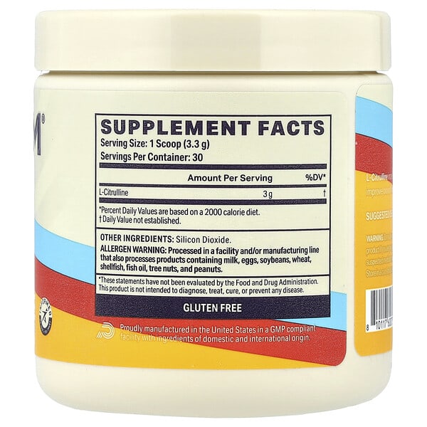 Alternative view of Podium Nutrition, L-Citrulline, Unflavored, 3.5 oz (99 g)