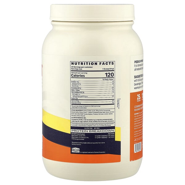 Alternative view of Podium Nutrition, Whey Protein Powder, Coffee Ice Cream, 1.87 lb (850 g)