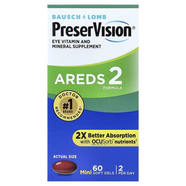 PreserVision, AREDS 2 Formula, 60 Mini Soft Gels