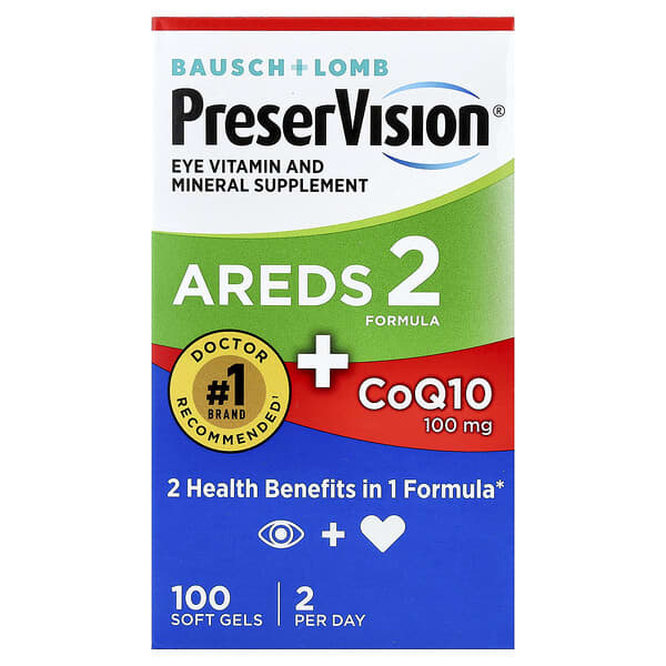 PreserVision, AREDS 2 Formula + CoQ10, 100 Soft Gels 2 PreserVision, AREDS 2 Formula + CoQ10, 100 Soft Gels