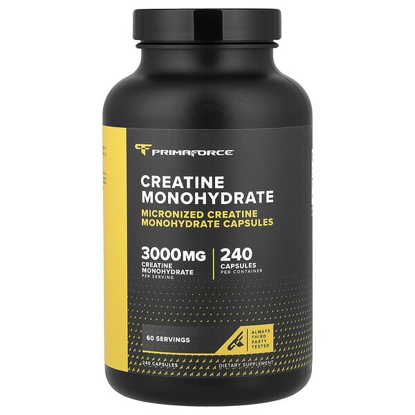 Primaforce, Creatine Monohydrate, 240 Capsules (750 mg per Capsule) 3 Primaforce, Creatine Monohydrate, 240 Capsules (750 mg per Capsule)