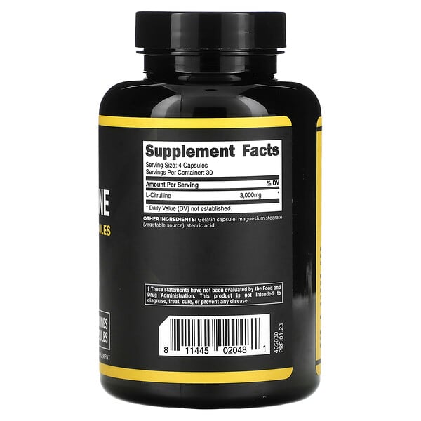 Alternative view of Primaforce, L-Citrulline, 120 Capsules (750 mg per Capsule)