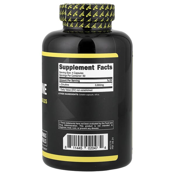 Alternative view of Primaforce, L-Citrulline, 240 Capsules (750 mg per Capsule)