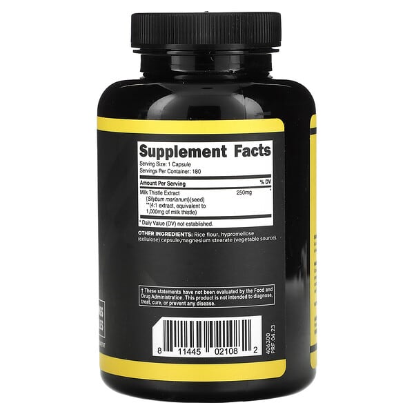Alternative view of Primaforce, Milk Thistle, 1,000 mg, 180 Capsules
