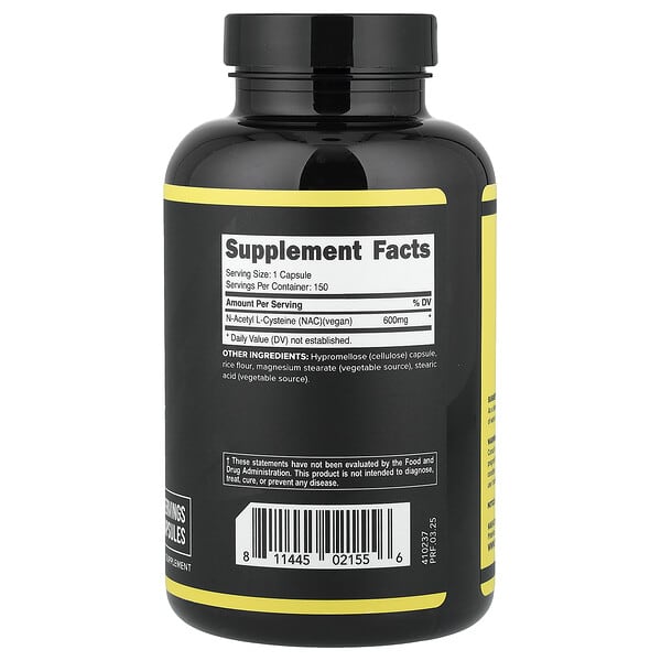 Alternative view of Primaforce, NAC, 600 mg, 150 Capsules