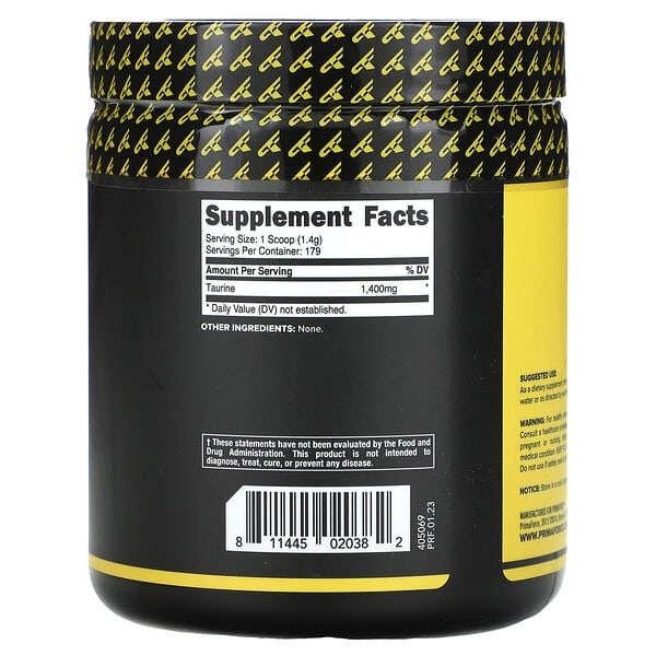 Alternative view of Primaforce, Taurine, Unflavored, 8.8 oz (250 g)
