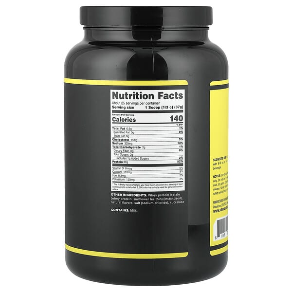 Alternative view of Primaforce, Whey Protein Isolate, Vanilla, 2 lb (907 g)