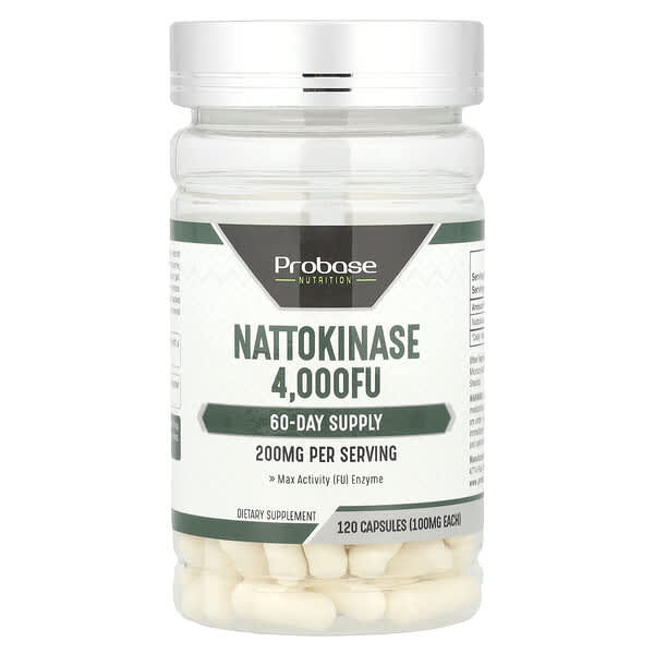 Probase Nutrition, Nattokinase, 120 Capsules (100 mg per Capsule)