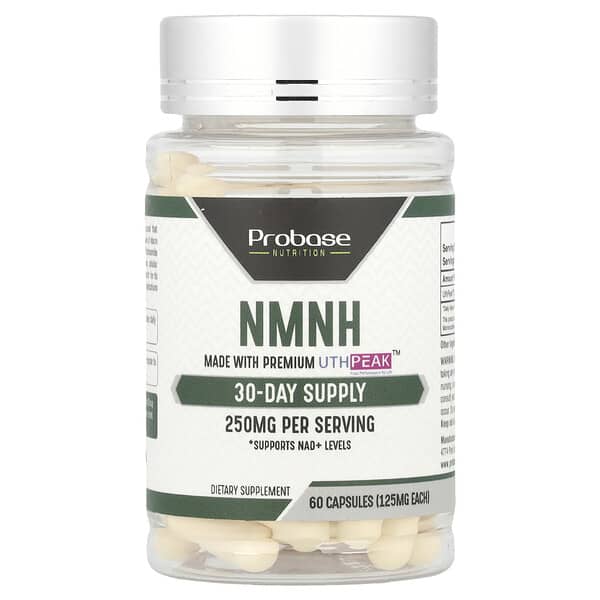 Probase Nutrition, NMNH, 60 Capsules (125 mg per Capsule)