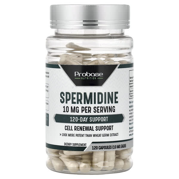 Probase Nutrition, Spermidine, 10 mg, 120 Capsules